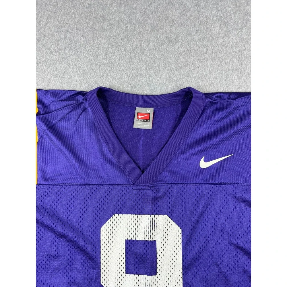 Vintage LSU Tigers Football Jersey Mens M Purple Mesh Y2K Nike Joe Burrow